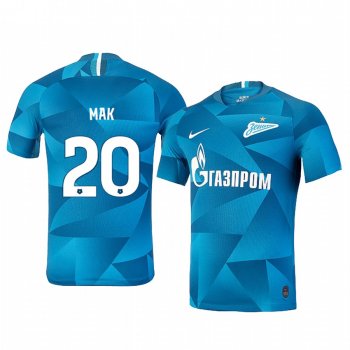 Robert Mak Zenit Saint Petersburg Home Blue Short Sleeve Jersey