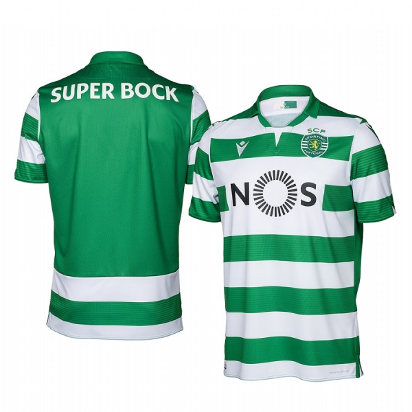 Sporting Lisbon Men's Green Home Short Sleeve Jersey 19-20