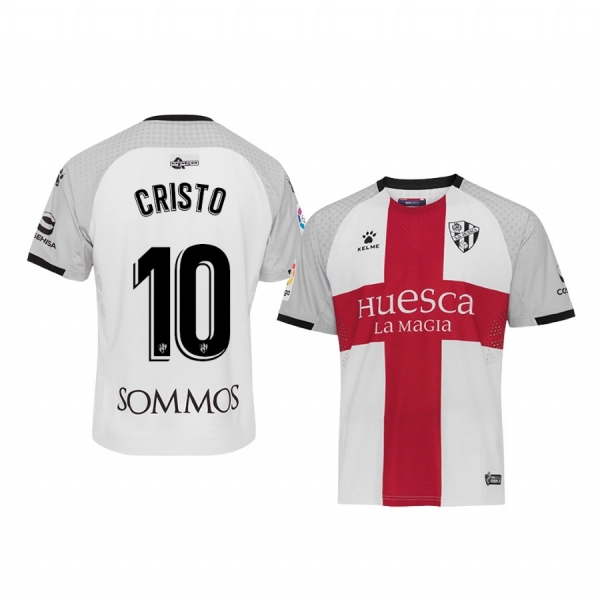 Cristo Gonzalez SD Huesca Away White Short Sleeve Jersey