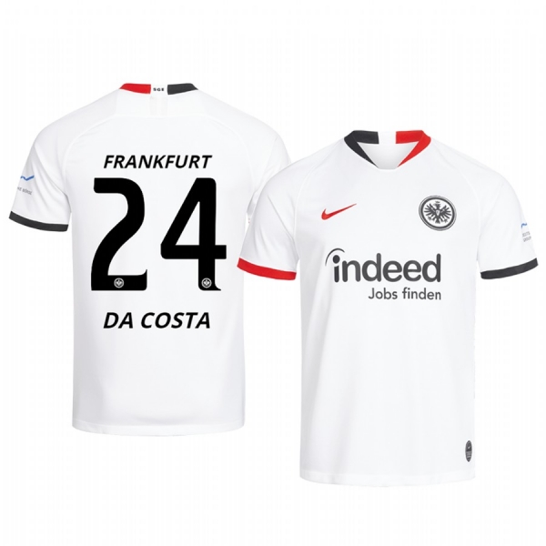 Eintracht Frankfurt Danny da Costa White Away Jersey 19-20 Men's