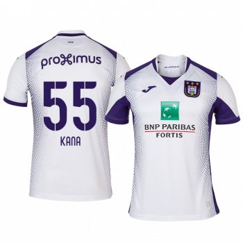 Marco Kana Anderlecht 19-20 Away Men's White Short Sleeve Jersey