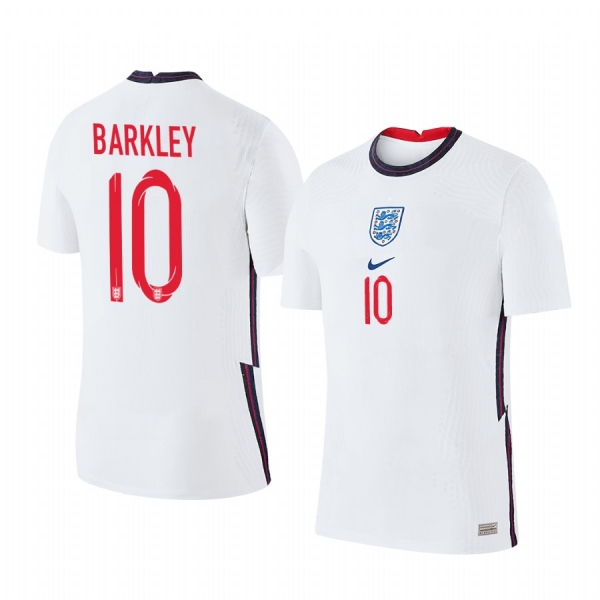 Ross Barkley England 2020 White Home Men's Short Sleeve Jersey