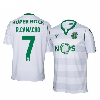 Rafael Camacho Sporting Lisbon 19-20 Third Men's White Short Sleeve Jersey