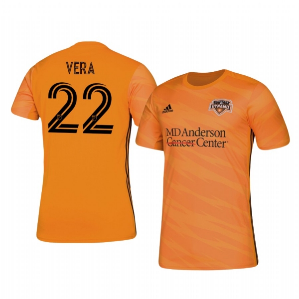 Matías Vera Houston Dynamo 2020-21 Home Men's Orange Short Sleeve Jersey