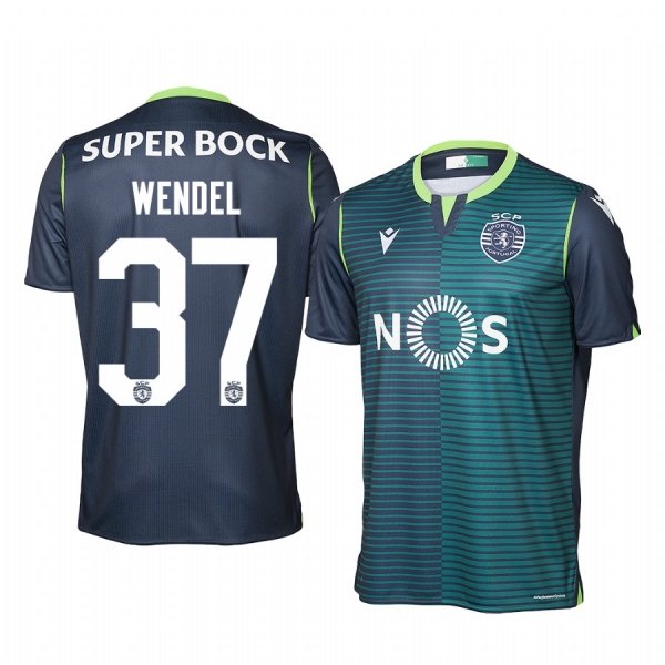 Sporting Lisbon Wendel 19-20 Away Men's Navy Short Sleeve Jersey