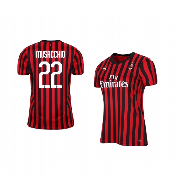 Women's AC Milan Mateo Musacchio 19-20 Home Short Sleeve Jersey