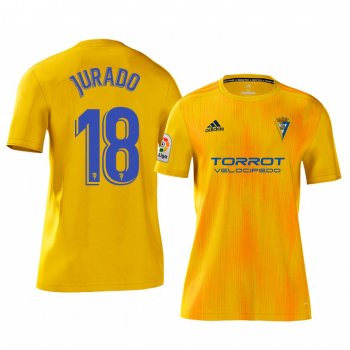 Jose Manuel Jurado Cadiz CF Home Yellow Short Sleeve Jersey