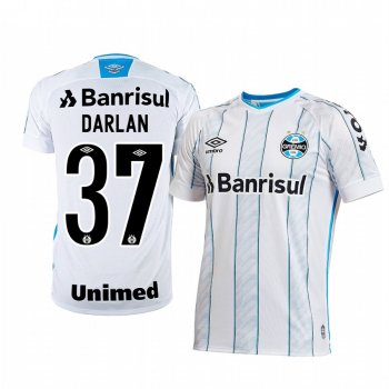 Gremio Darlan Mendes 2020-21 Away Men's White Short Sleeve Jersey