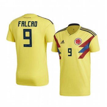 Radamel Falcao Colombia 2018 World Cup Home Men's Yellow Short Sleeve Jersey