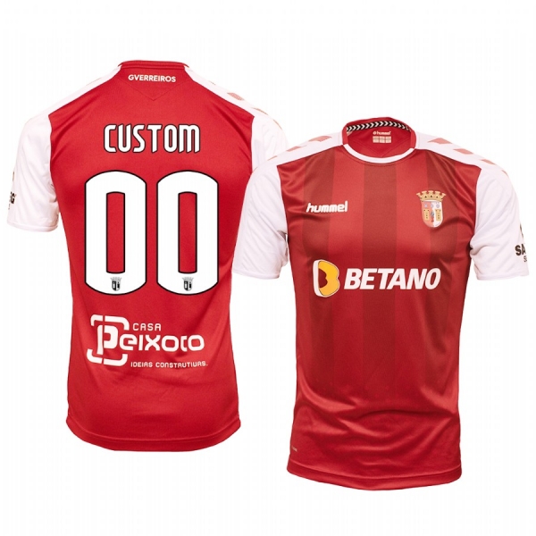 Custom Braga Home Red Short Sleeve Jersey