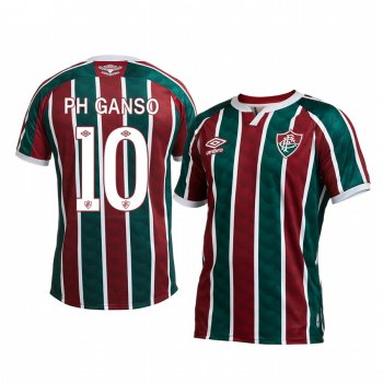 Fluminense Ganso 2020 Home Men's Red Green Short Sleeve Jersey