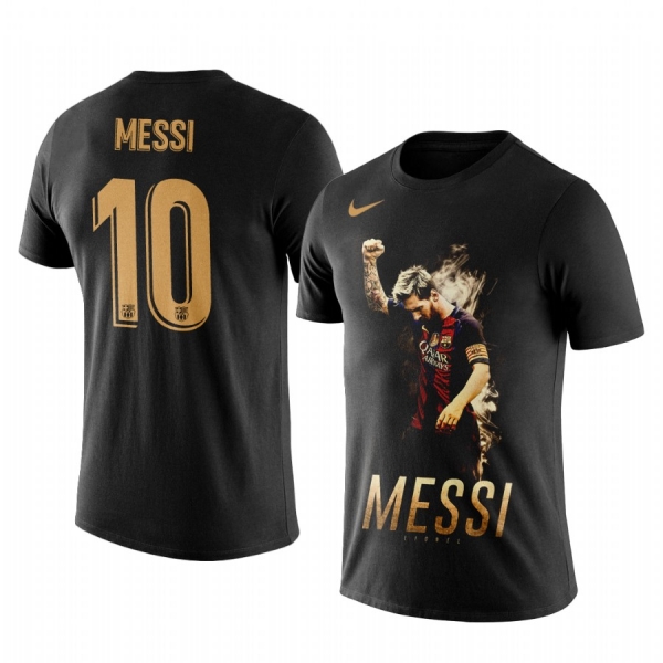 Men's Lionel Messi Barcelona Art Graphics Classic Short Sleeve T-shirt