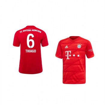 Youth Midfielder Bayern Munich Thiago Home Jersey 19-20