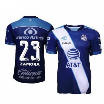 Alonso Zamora Club Puebla Away Blue Short Sleeve Jersey