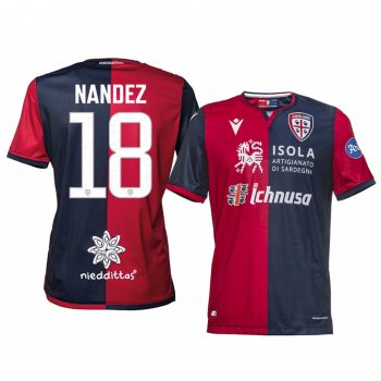 Men's Nahitan Nández Cagliari Calcio 19-20 Home Jersey