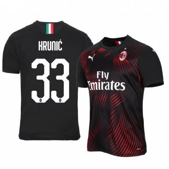 Rade Krunic AC Milan 19-20 Black Third Alternate Jersey Men's