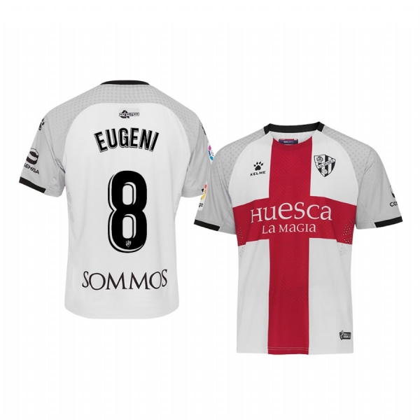 Eugeni SD Huesca Away White Short Sleeve Jersey