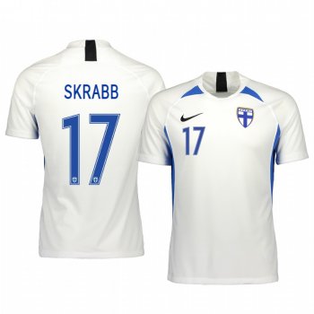 Finland Simon Skrabb Men's 2020 Home Authentic Short Sleeve Jersey