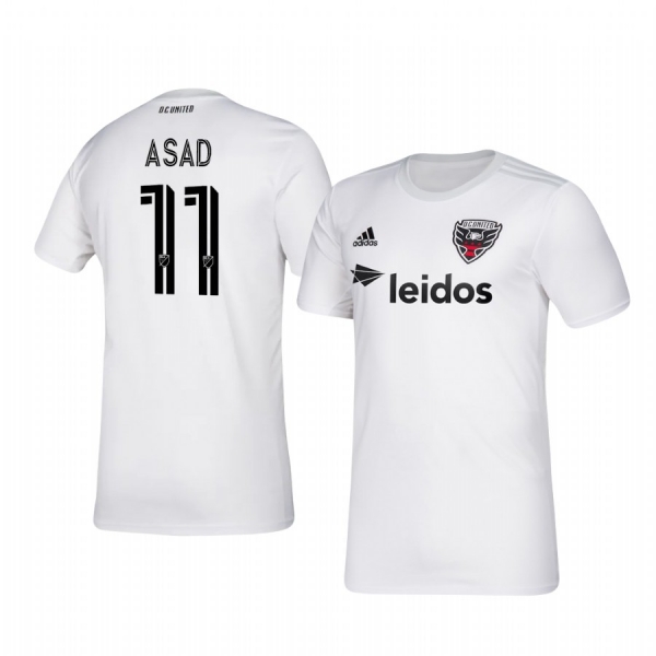 Yamil Asad D.C. United 2020-21 Away Men's White Short Sleeve Jersey