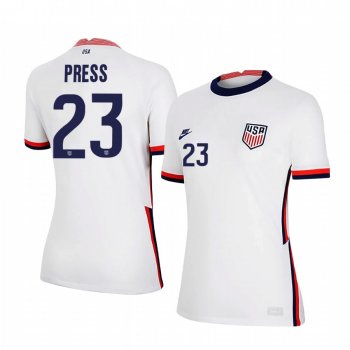 Women's USA Christen Press 2020 Home Official 4-Star Jersey