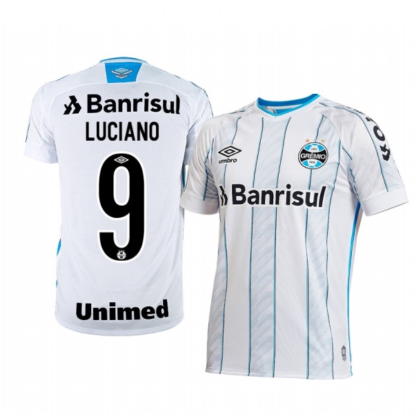 Gremio Luciano 2020-21 Away Men's White Short Sleeve Jersey