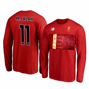 Men's Mohamed Salah Liverpool YNWA Official Long Sleeve T-shirt