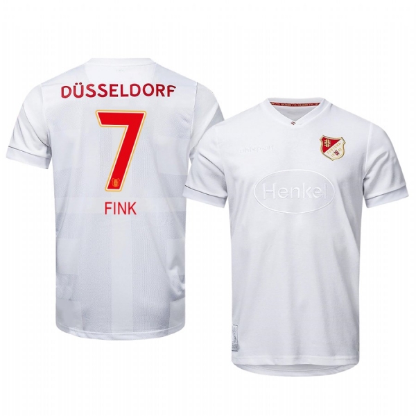 Fortuna Düsseldorf Oliver Fink 2020 125th Anniversary Men's White Short Sleeve Jersey