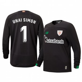 Youth Unai Simon Athletic Bilbao 19-20 Black Goalkeeper Replica Jersey