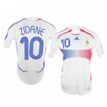 Zinedine Zidane France 2006 Retro Men's White Limited Jersey