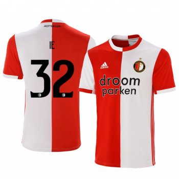 Edgar Ie Feyenoord 19-20 Home Men's Red White Official Short Sleeve Jersey