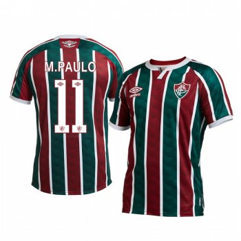 Fluminense Marcos Paulo 2020 Home Men's Red Green Short Sleeve Jersey