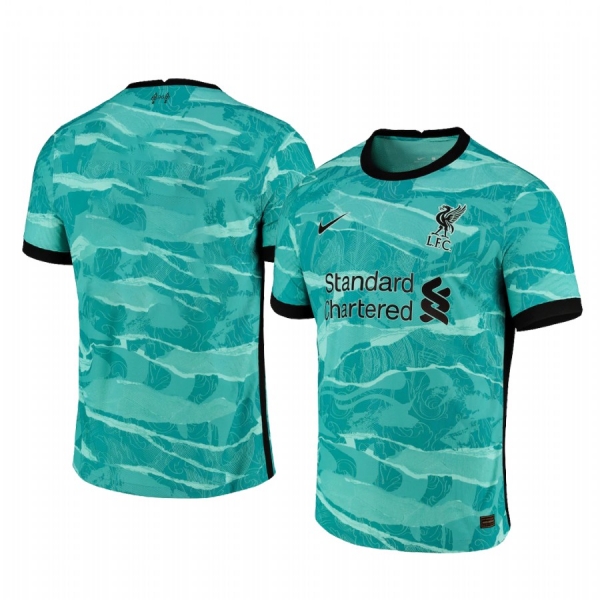 Liverpool 2020-21 Away Men's Green Short Sleeve Jersey