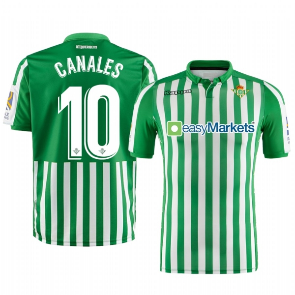 Real Betis Sergio Canales Men's Green Home Short Sleeve Jersey 19-20