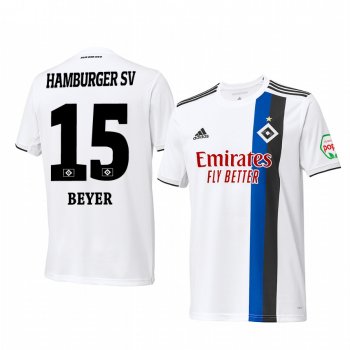 Hamburger SV Louis Beyer 19-20 Home Men's White Short Sleeve Jersey