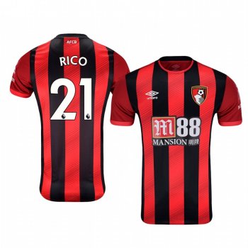 Men's Diego Rico AFC Bournemouth Home Short Sleeve Jersey 19-20