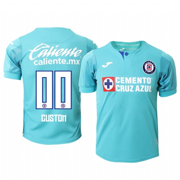 Youth Custom Cruz Azul 19-20 Light Blue Third Official Jersey Youth