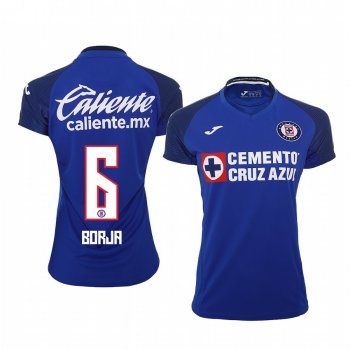 Women's Jonathan Borja Cruz Azul 19-20 Royal Home Short Sleeve Jersey