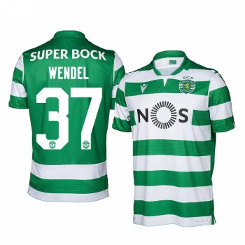 Sporting Lisbon Wendel Men's Green Home Short Sleeve Jersey 19-20