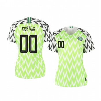 2019 World Cup Nigeria Custom Women's Home FIFA Jersey