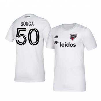 Erik Sorga D.C. United 2020-21 Away Men's White Short Sleeve Jersey