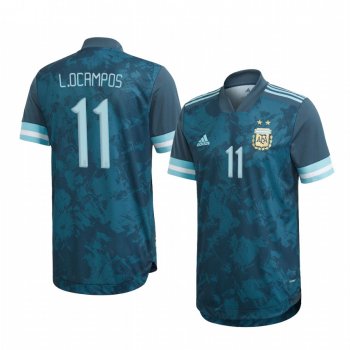 Argentina National Team Lucas Ocampos Men's Blue Away Official Jersey 2020