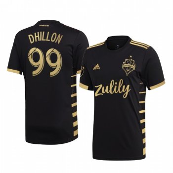 Justin Dhillon Seattle Sounders FC 2019 MLS Cup Champions Black Short Sleeve Jersey