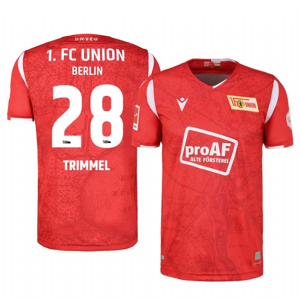 Union Berlin Christopher Trimmel Men's Red 100th Anniversary Short Sleeve Jersey 2020