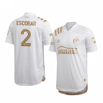 Franco Escobar Atlanta United White 2020 Kings Men's Authentic Short Sleeve Jersey