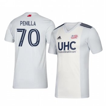 Cristian Penilla New England Revolution 2020-21 Away Men's White Short Sleeve Jersey