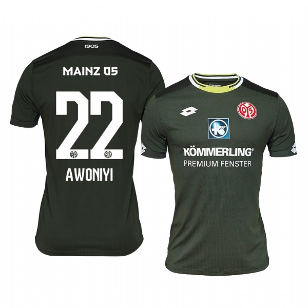 Mainz 05 Taiwo Awoniyi 19-20 Third Men's Green Short Sleeve Jersey