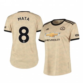 Women's Juan Mata Manchester United Away Short Sleeve Jersey 19-20