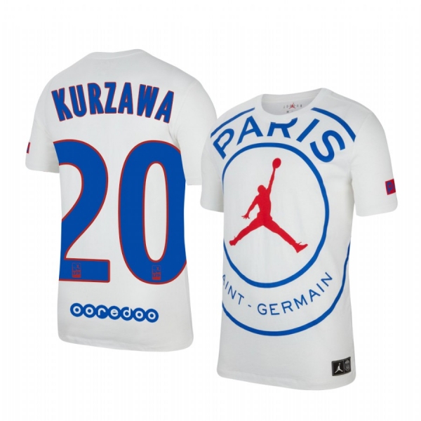 Paris Saint-Germain Layvin Kurzawa Men's White Game Jersey 2020-21