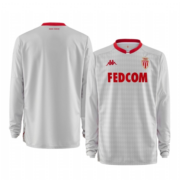 19-20 AS Monaco White Goalkeeper Away Jersey Men's