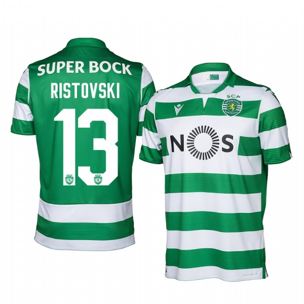 Sporting Lisbon Stefan Ristovski Men's Green Home Short Sleeve Jersey 19-20